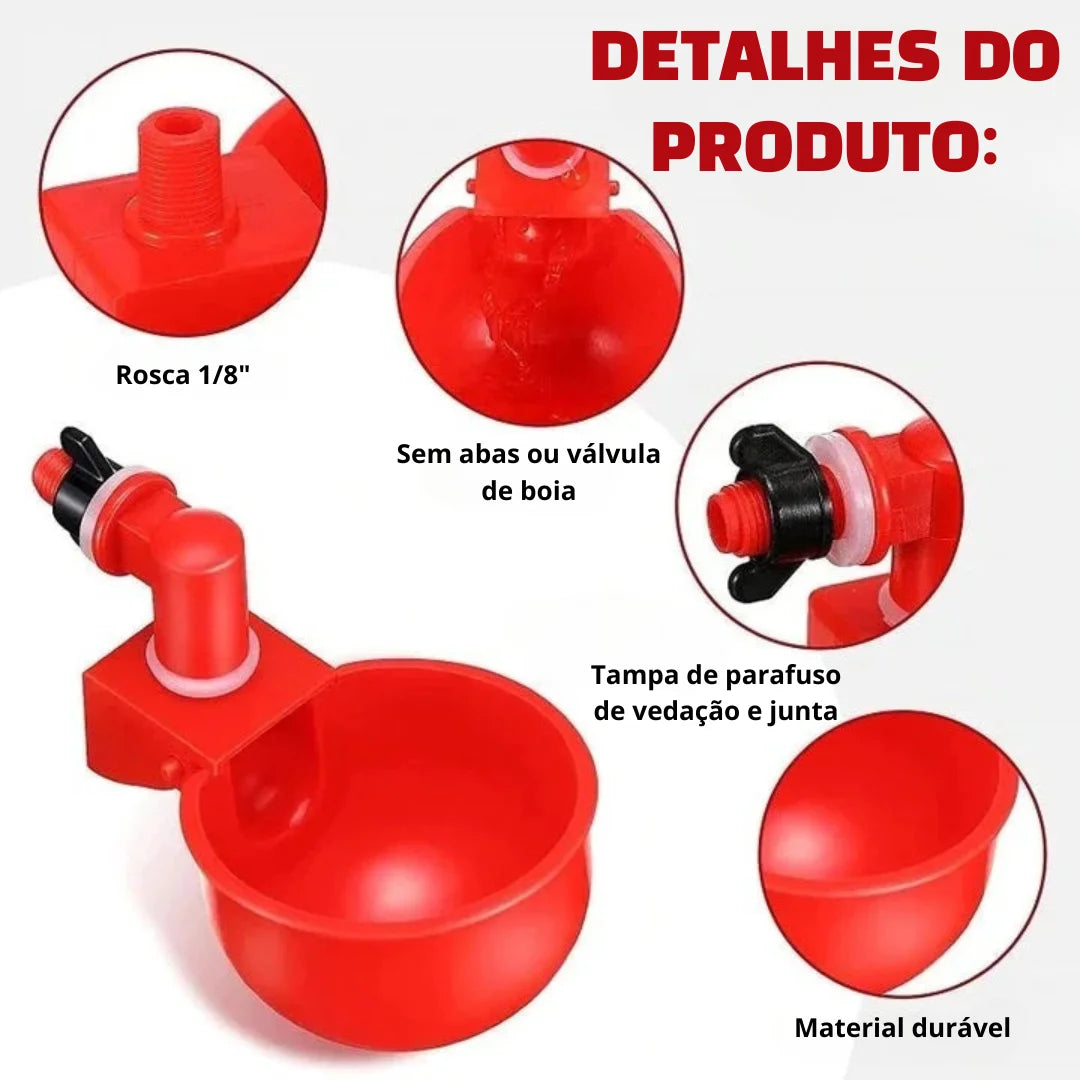Bebedouro Automático para Aves - ÚLTIMAS UNIDADES NA PROMOÇÃO 🔥