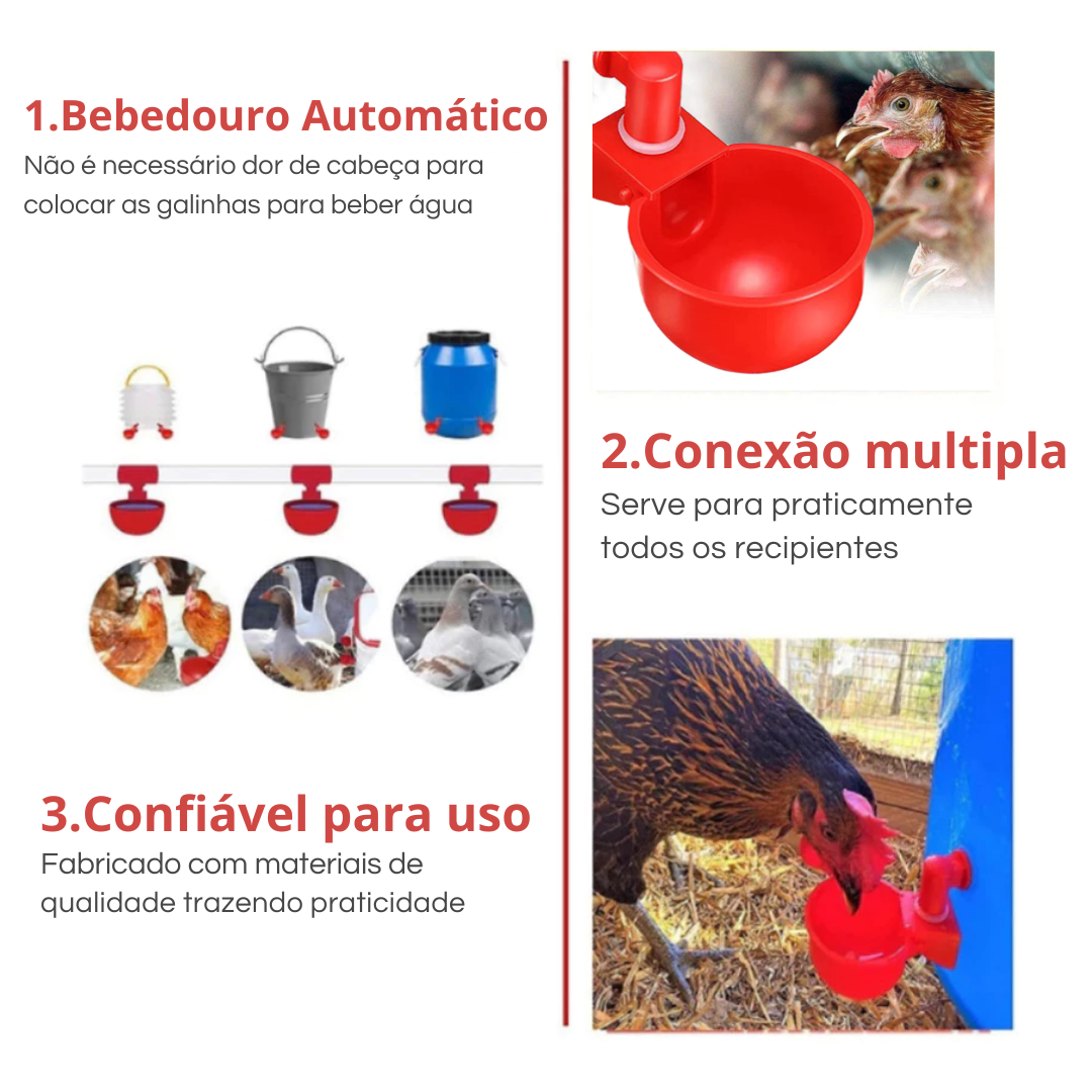 Bebedouro Automático para galinhas - COMPRE E LEVE EM DOBRO