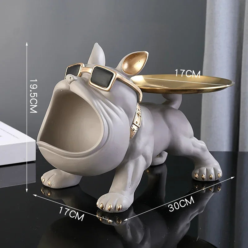 Escultura Decorativa de Bulldog Organizadora - Marga