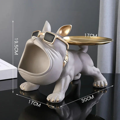 Escultura Decorativa de Bulldog Organizadora - Marga