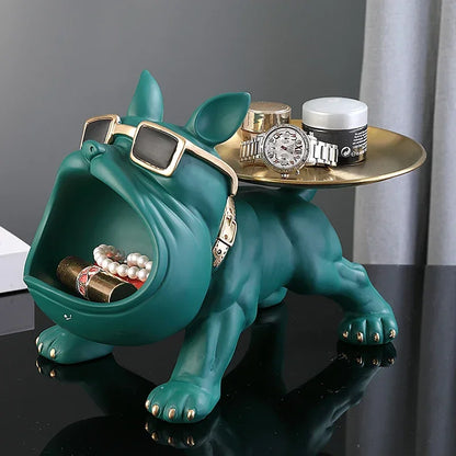 Escultura Decorativa de Bulldog Organizadora - Marga