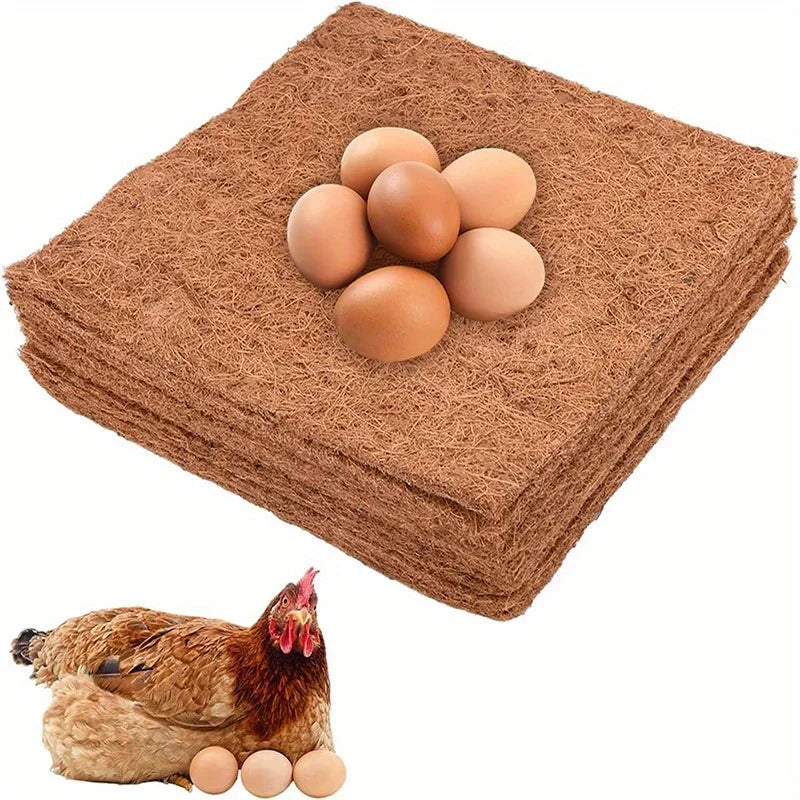 Kit de almofadas de nidificação de fibra de coco empilhadas com ovos