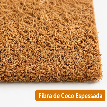 Detalhe da fibra de coco espessada da almofada de nidificação