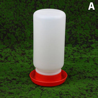 Bebedouro automático reforçado vermelho e branco para aves, vista individual