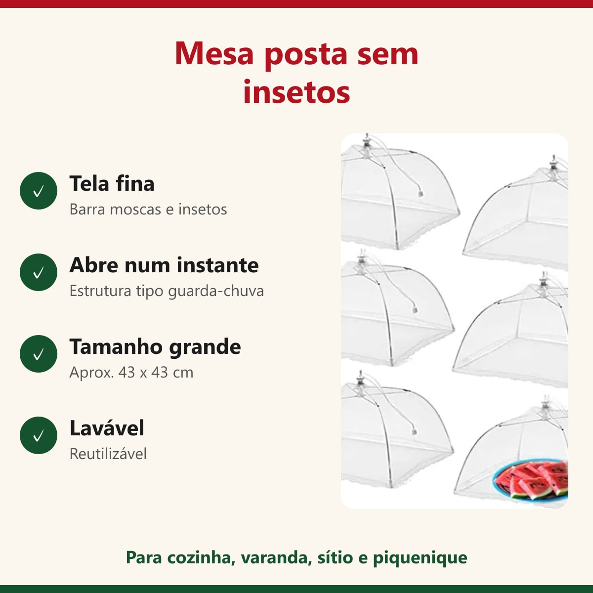 Benefícios da capa protetora para alimentos