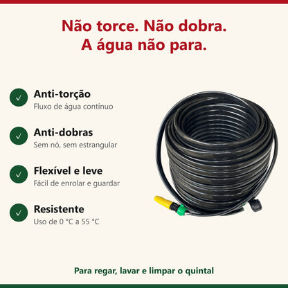 Benefícios da mangueira anti-torção: não torce, não dobra, flexível e resistente