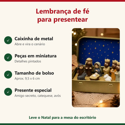 Presépio de bolso como presente de Natal