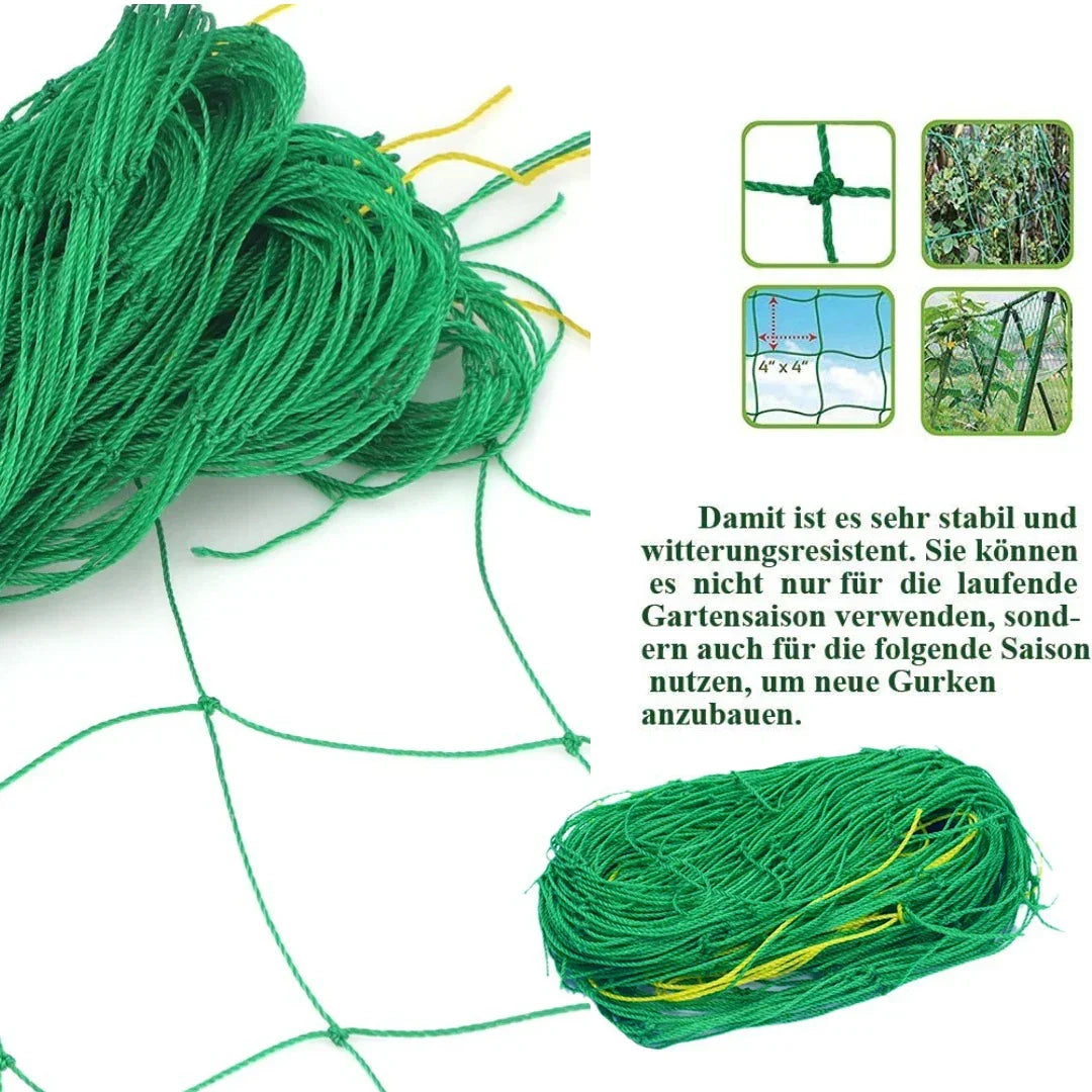 Rede de treliça enrolada com diagrama de uso para plantas trepadeiras