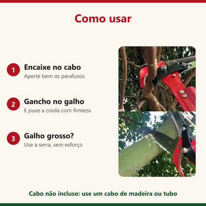 Como usar o serrote podador de galhos altos em 3 passos