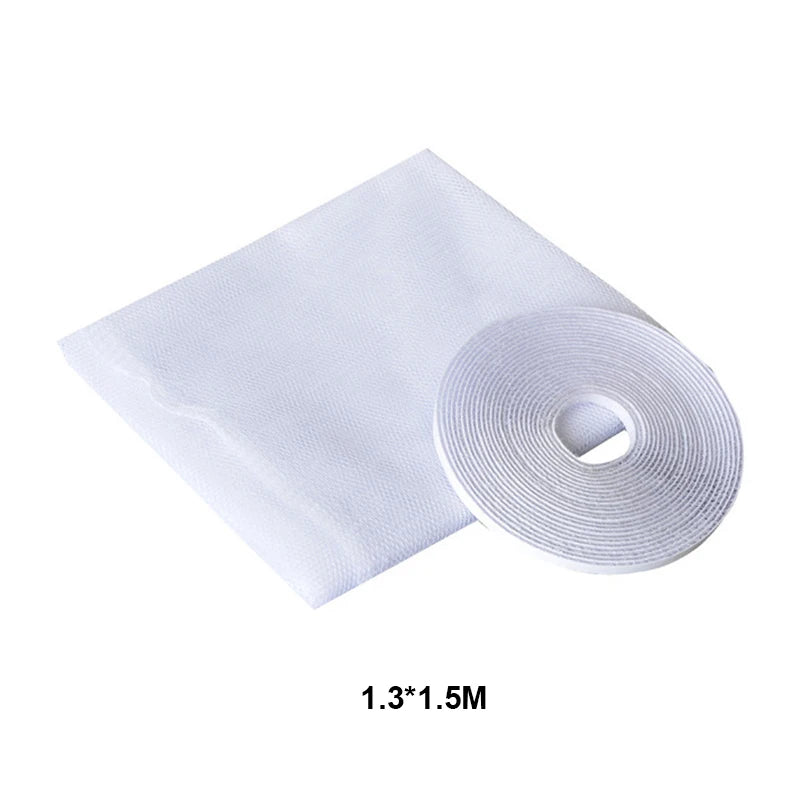 Tela de proteção contra insetos branca 1,3x1,5m com fita velcro